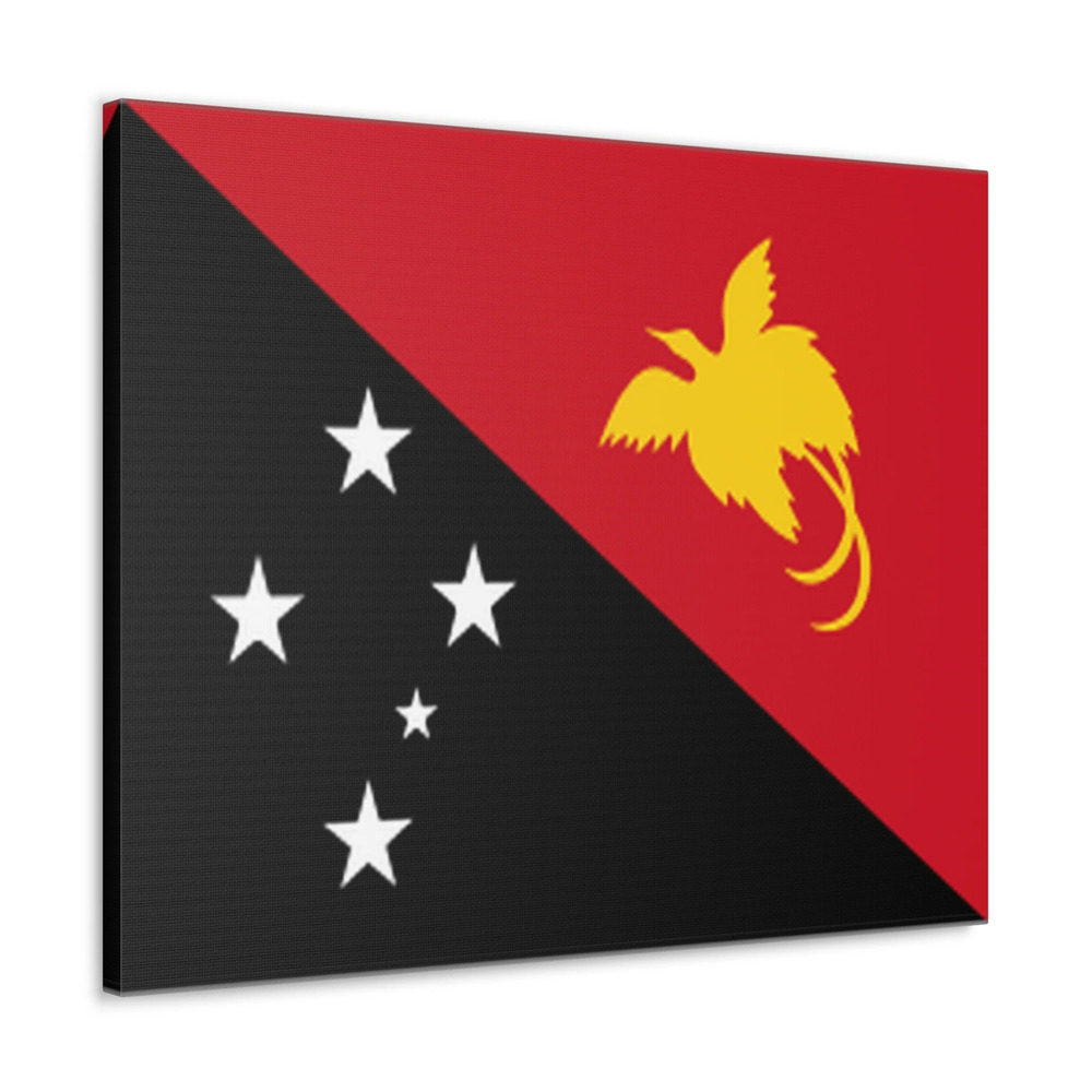 Papua New Guinea Country Flag Canvas Vibrant Wall Art Unframed Home Decor